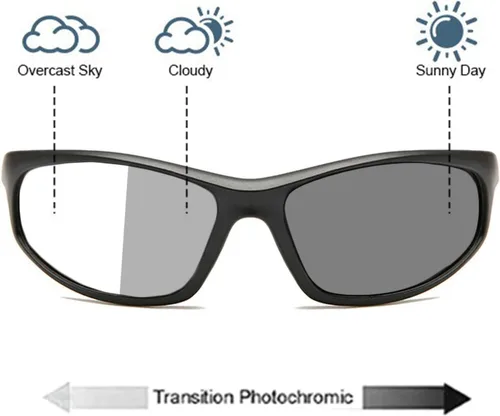 Vista 2 de Gafas de lectura bifocales fotocrómicas de transición para hombres y mujeres envolventes de seguridad elegantes lentes de sol para lectores