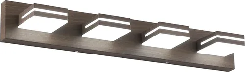 Vista 41 de SineRise - Moderna lámpara LED para tocador de baño (2 luces, 39.4 cm, regulable), iluminación de pared de baño moderna de acrílico cepillado sobre