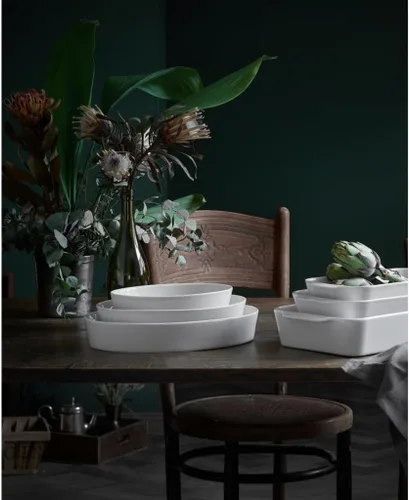 Vista 2 de Pillivuyt Porcelana 3-1/2-Quart, 14-1/2-by-10-1/2-by-2-1/8-Inch Deep Oval Baker