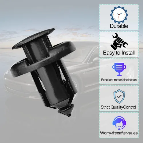 Vista 4 de TOPCNOEM 40 clips para guardabarros de parachoques, kit de tornillos de expansión de clip de guardabarros de 0.394 in compatible con Honda CR-V