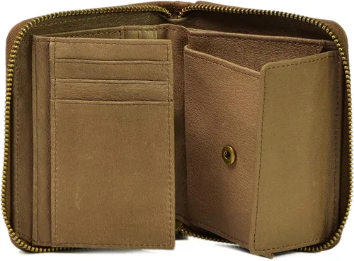 Vista 5 de Liebeskind - Cartera de piel con cremallera para mujer, Marrón, Cartera con cremallera