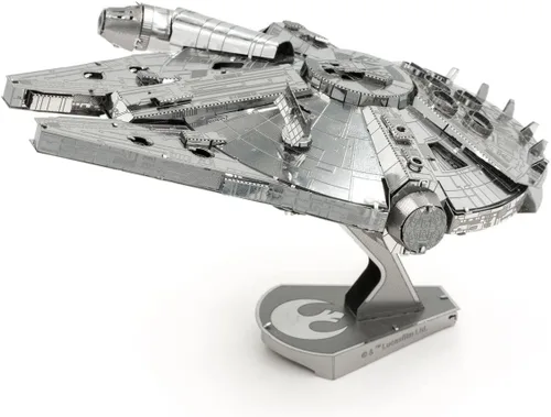 Vista 5 de Metal Earth Fascinations Premium Series Star Wars Millennium Falcon 3D Kit de modelo de metal con pinzas