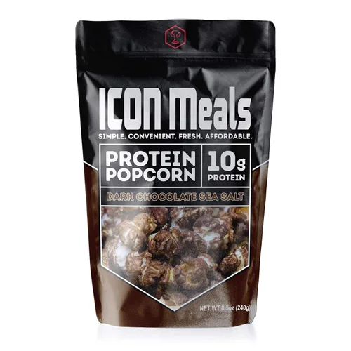 Vista 12 de ICON Meals Palomitas de maíz con alto contenido de proteínas, todo natural, Air Popped, cero azúcar añadido, 0.35 onzas de proteína, 1 bolsa