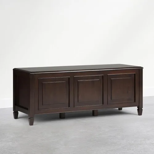 Vista 16 de SIMPLIHOME Connaught - Banco de baúl de madera maciza de 51 pulgadas de Blanco antiguo