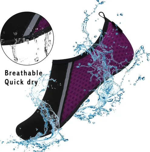 Vista 2 de Zapatos acuáticos para hombre y mujer, de secado rápido, para playa, piscina, natación, buceo, surf, deportes acuáticos, caminar, yoga