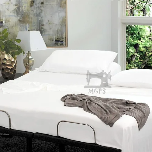 Vista 12 de Juego de sábanas de algodón egipcio de 1000 hilos para cama ajustable, media cabeza dividida, juego de 4 piezas de bolsillo profundo de hasta 12
