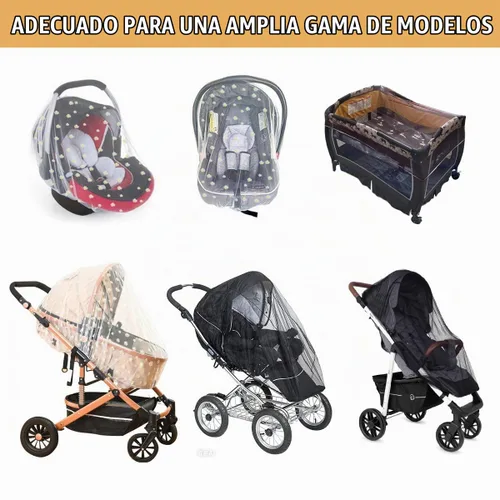 Vista 7 de Mosquitera para cochecito de bebé (paquete de 2) – Protección de malla duradera para moisés, cunas, corrales, Pack N Plays y mini cunas portátiles