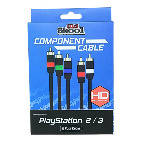 Vista 5 de Old Skool HD - Cable AV compatible con PlayStation 2 y 3 Compatible con PlayStation 3, PS2, PS3, salida HD, cable de audio/video