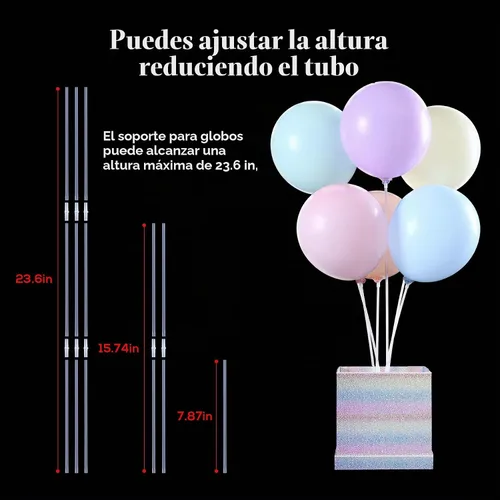 Vista 9 de Centros de mesa de globos pastel, soporte de globos arcoíris para mesa, baby shower, unicornio, fiesta de cumpleaños, decoración de mesa