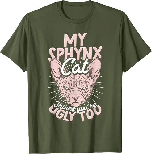 Vista 22 de My Sphynx Cat Thinks You're Ugly Too Pet Hairless Cat Sphynx T-Shirt Asphalt Grey