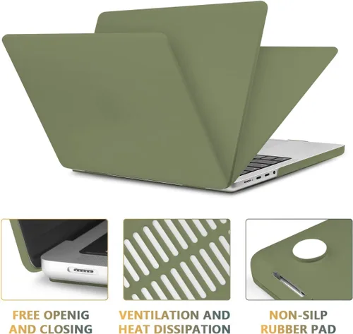 Vista 3 de CISSOOK Funda verde aguacate para MacBook Pro de 16 pulgadas 2021 2023 Release M3 A2991 M2 A2780 M1 A2485 Pro/Max Chip, carcasa rígida de plástico