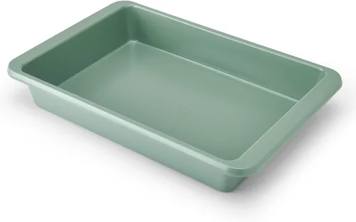 Vista 12 de KitchenAid Molde antiadherente de acero aluminizado, apto para lavavajillas, agave, 9 x 13 pulgadas