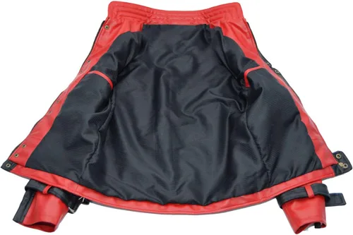 Vista 6 de Chaqueta de cuero MJ Thriller - FAUX - Color rojo