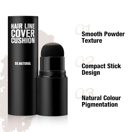 Vista 3 de Boobeen Barra de sombra de línea de cabello, corrector de raíces de cabello y polvo de retoque con esponja, cobertura instantánea para cabello gris