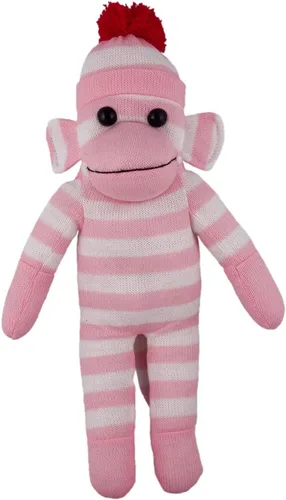 Vista 14 de Plushland Adorable Mono de Calcetines, El Original y Tradicional Juguete de Animal de Peluche Tejido a Mano, Regalo para Niños, Bebés, Adolescentes