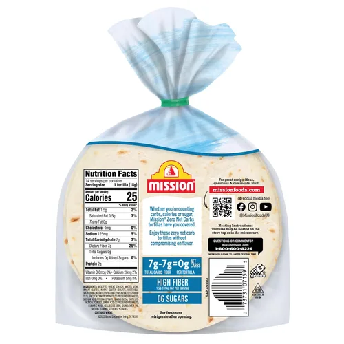 Vista 2 de Mission Foods Tortilla de harina sin carbohidratos netos