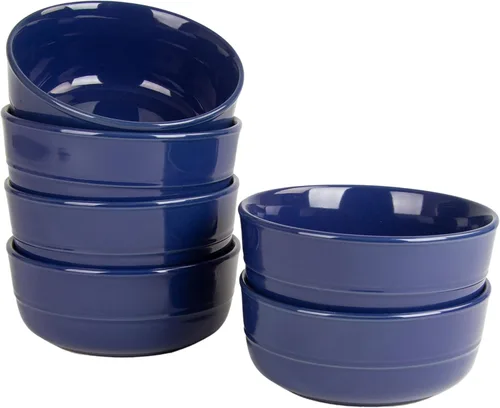 Vista 31 de Double Line - Taza de 3.75 pulgadas/12 onzas, juego de 6, azul cobalto