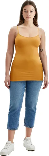 Vista 383 de Emmalise Camisola larga casual básica para mujer, con tirantes ajustables, top en capas