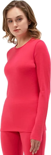 Vista 4 de Conjunto de ropa interior 100 % lana merino para mujer, Peach Blossom-8.99oz, L