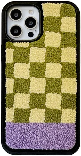 Vista 16 de Funda con diseño de flores retro, bonita funda negra floral para iPhone 13, fabulosa funda de protección femenina peluda para iPhone 13