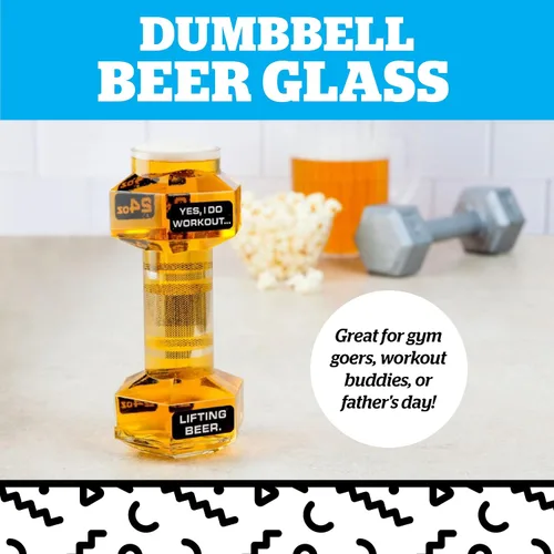Vista 2 de BigMouth Inc. The Dumbbell - Vaso de cerveza novedoso, 24 onzas