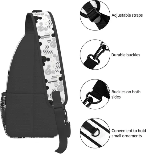 Vista 4 de Pcoxeim Bolso bandolera para mujeres y hombres, regalos cruzados, bolsas de pecho de moda, mochila cruzada para viajes, deportes, correr
