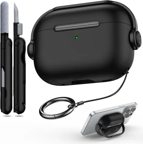 Vista 28 de R-fun Funda para AirPods Pro 3, diseño de consola de juegos de silicona para Apple AirPods Pro de 3ª generación (cable USB-C), con kit limpiador