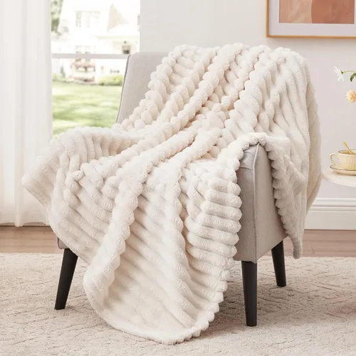 Vista 11 de EXQ Home Manta suave y suave de forro polar, acogedora y ligera para sofá o cama, manta de franela cálida y mullida para todas las estaciones