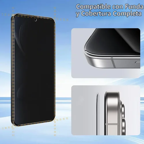 Vista 5 de Slanku Paquete de 3 protectores de pantalla de privacidad para Samsung Negro