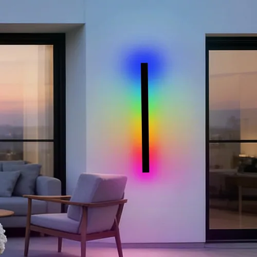 Vista 32 de Luces de pared modernas para exteriores de 39 pulgadas, 2700 K-6500 K, aplique de pared al aire libre regulable seleccionable con control remoto