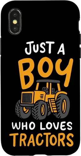 Vista 5 de iPhone XS Max Just A Boy Who Loves Tractors Farmer Estuche de regalo de cumpleaños