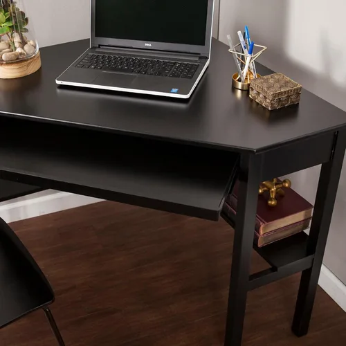 Vista 7 de SEI Furniture Bandeja de teclado deslizante para computadora que ahorra espacio, color negro