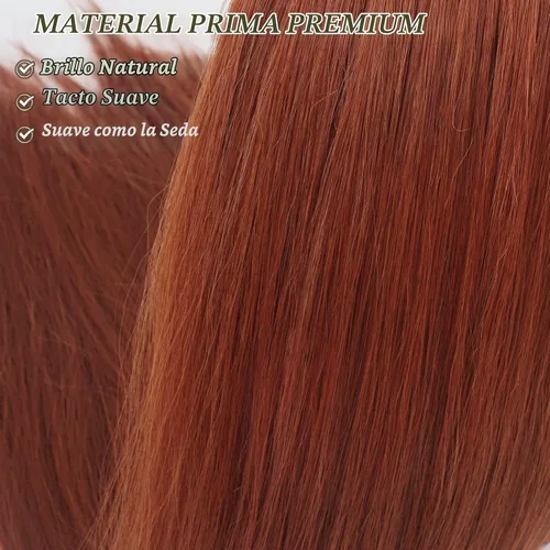 Vista 4 de Barsdar Extensión de Cola de Caballo Castaño - Extensión de Cabello en Cola de 30 Pulgadas Larga y Recta con Cordón Ajustable para Mujeres Caoba