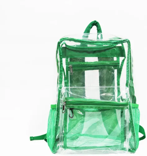 Vista 6 de KekeInt'l - Mochila transparente de PVC resistente, 40 libras, Verde, Mochila transparente