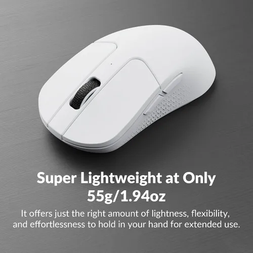 Vista 6 de Keychron Ratón inalámbrico M3 Mini 4K - Blanco