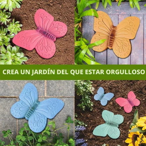 Vista 2 de 3 moldes de piedra de mariposa para escalonar, pavimento de bricolaje - Fundición Pathmaker Garden Pathmate Pavement Prefabricado Hormigón Moldes