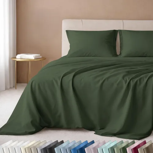 Vista 41 de California Design Den Juego de sábanas de lujo tamaño King - 100% algodón, 600 número de hilos, sábanas King de bolsillo profundo, ropa de cama