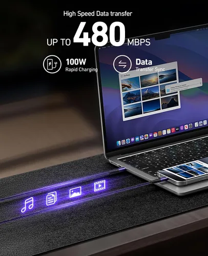 Vista 61 de Dasku iPhone 17 USB C a USB C de carga rápida, 60 W (3.1 A), paquete de 2 cables cargador de carga de 3 pies tipo C para iPhone 17/16/15/15 Plus/15