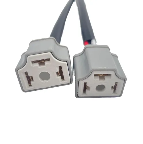 Vista 3 de 2 unidades de un macho a dos hembras 9003 H4 LED arnés de cableado adaptador de enchufe de 2 vías cables divisores para coche automotriz camión