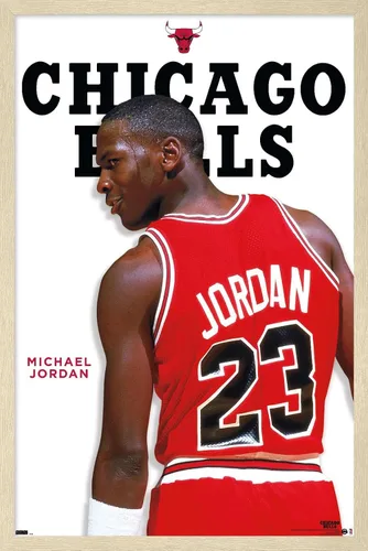 Vista 7 de Trends International Michael Jordan - Póster de pared de la serie de características, 22.4 pulgadas de largo x 14.7 pulgadas, versión enmarcada