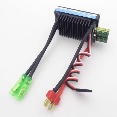 Vista 6 de 通用 12V 24V 100A ESC 997 Controlador de velocidad del motor de cepillo 2 vías adelante hacia atrás freno para RC barco marino tanque de camión