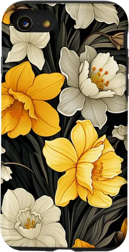Vista 18 de Daffodil Flower Pattern Modern Floral Case for iPhone 17