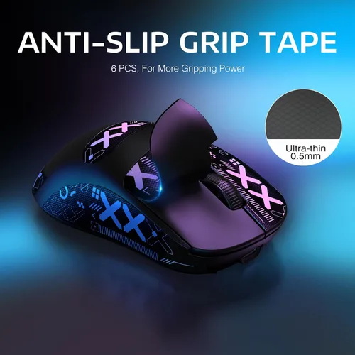 Vista 2 de ATTACK SHARK X3 - Mouse inalámbrico ligero para juegos con tres modos de 2.4GUSB-C con cableBluetooth, 26K DPI, sensor óptico PAW3395, interruptor