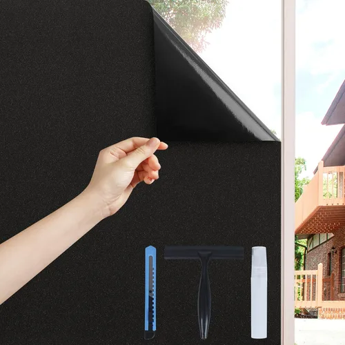 Vista 20 de Volcanics Película de Privacidad para Ventana con Bloqueo Total de Luz con Herramientas de Instalación, Cubierta Arcoíris para Ventana