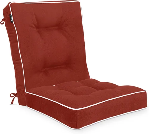 Vista 13 de Favoyard Cojines de patio de 19 x 19 pulgadas, para interiores y exteriores, resistentes al agua, para muebles de patio, color sólido por 3 años
