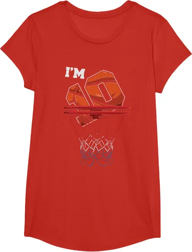 Vista 44 de Camiseta de regalo de cumpleaños con red de baloncesto de 10 años, Negro