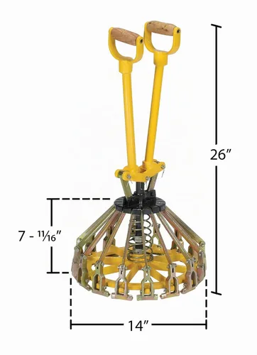 Vista 6 de Vestil PLC-5 Herramienta de cierre de tapa de cubo de acero para cubo de 5 galones amarillo