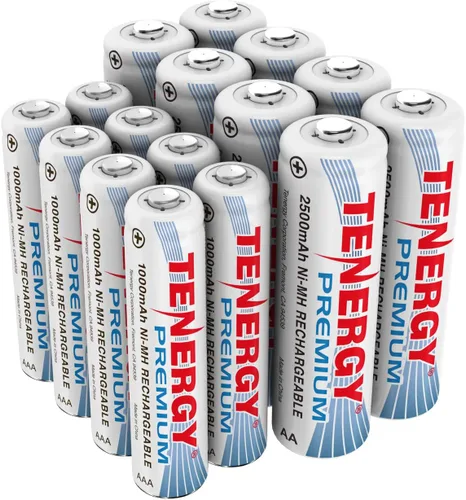 Vista 7 de Tenergy Combo de batería recargable NiMH de alta capacidad, 4 pilas recargables AA y 4 pilas AAA, paquete de 8