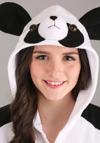 Vista 3 de Disfraz de Onesie de Panda para Adultos Multicolor