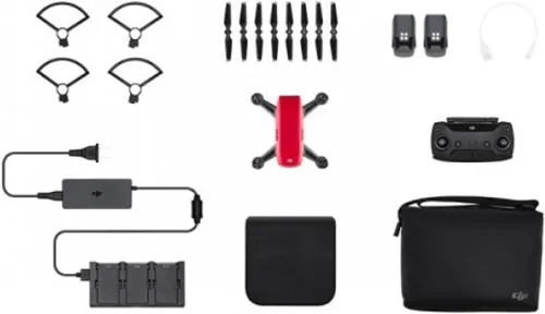 Vista 4 de DJI Spark, Fly More Combo, rojo lava